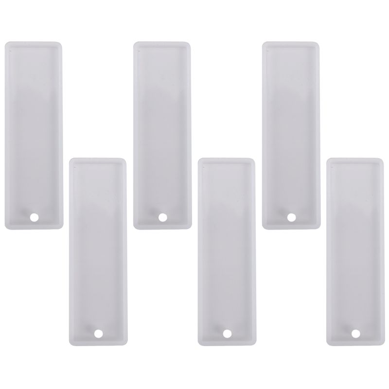 Silicone Epoxy Resin Molds Set - ABJN-6, 직사각형 실리콘 북마크 몰드 6개