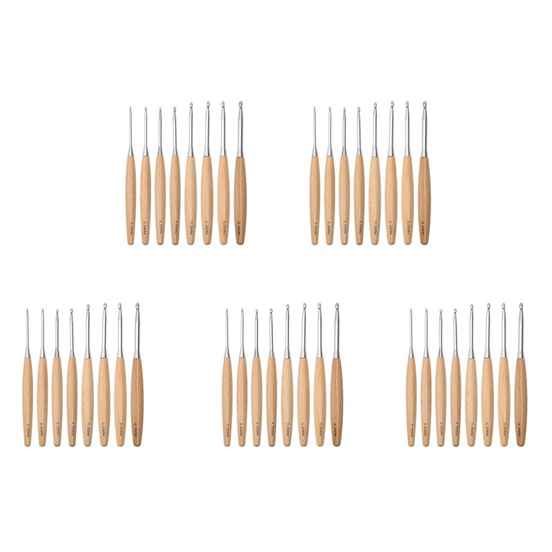 ABJI-40개 세트, 3.0mm~6.5mm 크기의 나 - Wooden Crochet Hooks Ergonomic Handle 리뷰 및 가격