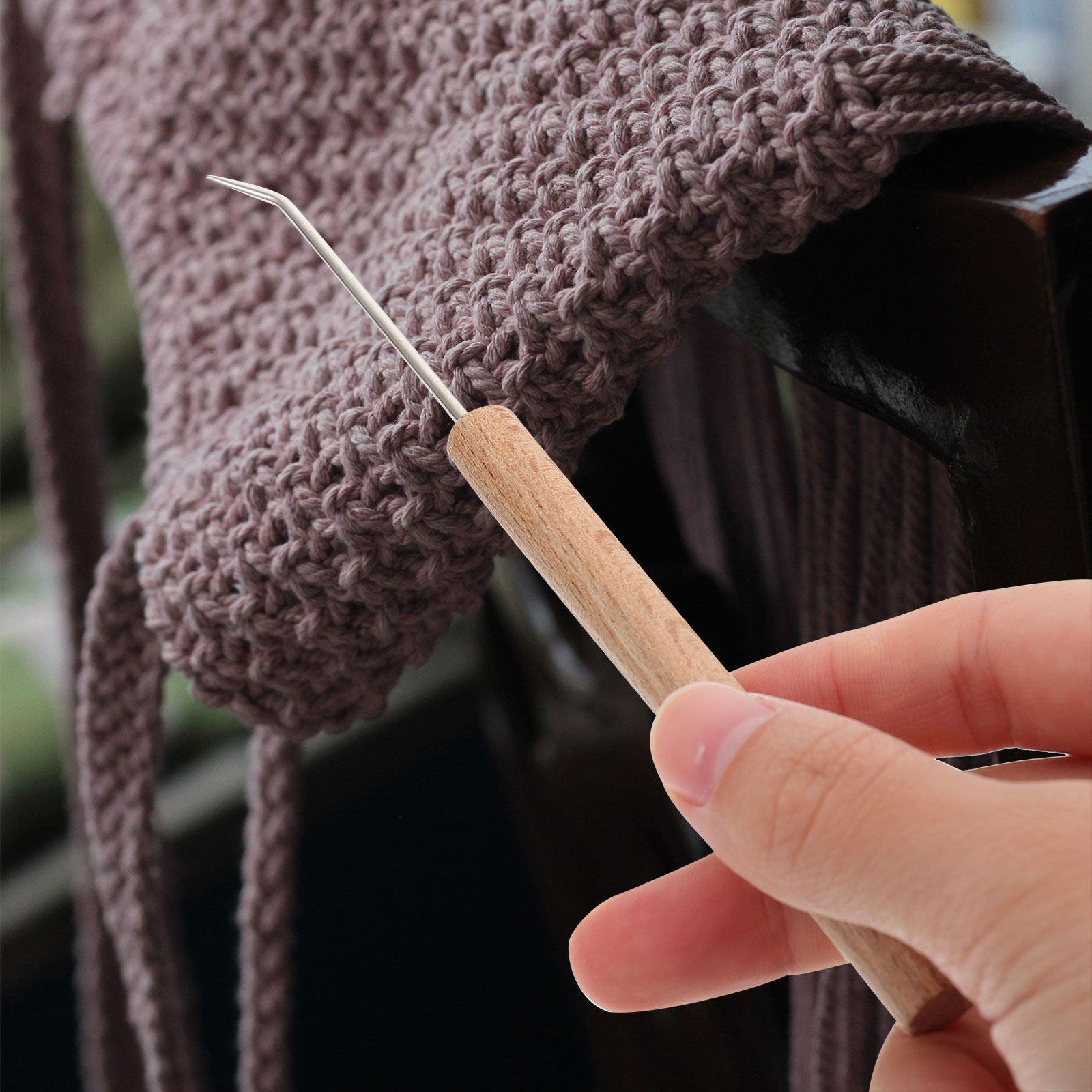 1개입 고급스러운 나무 손잡이 크로셰 바늘, 인체공학적 - Wooden Crochet Hooks Ergonomic Handle 리뷰 및 가격