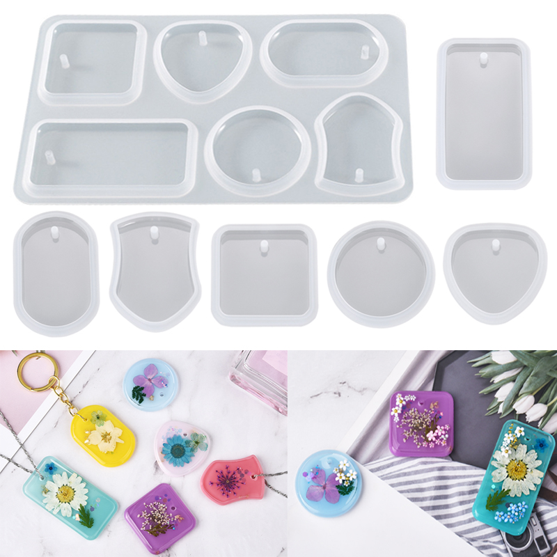 DIY 키체인 펜던트 실리콘 몰드 세트, 크리스탈 에폭 - Silicone Epoxy Resin Molds Set 리뷰 및 가격