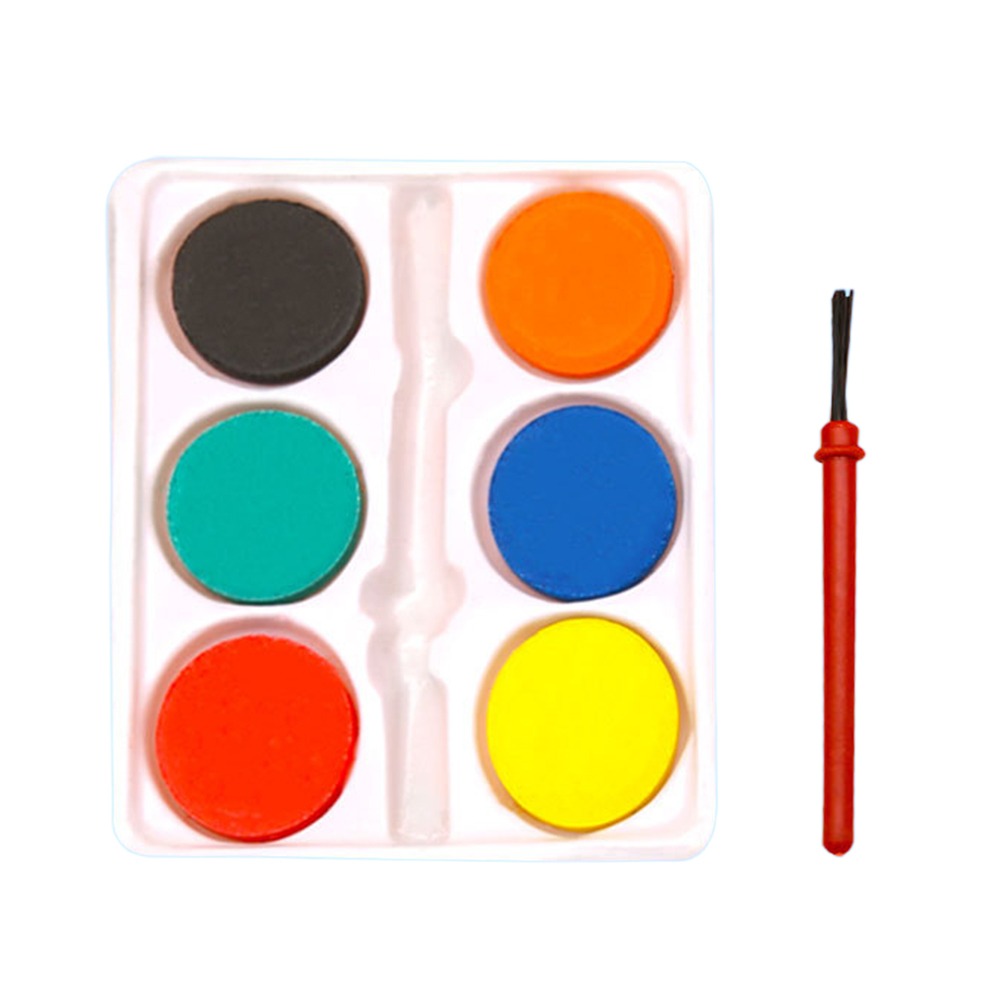 휴대용 페인팅 브러시 수채화 물감 세트 6색 세척 가능 - Watercolor Paint Set Solid Pigment 리뷰 및 가격