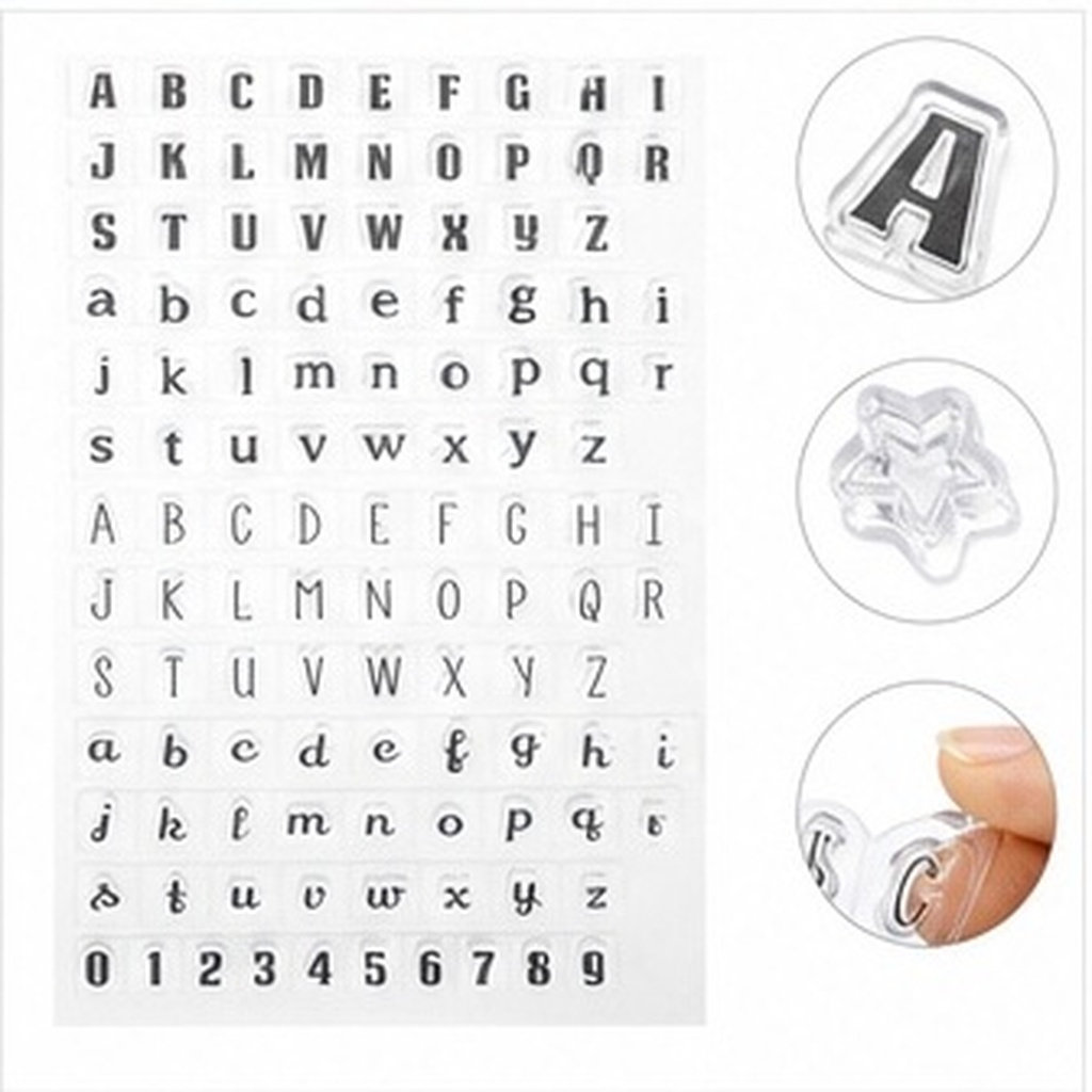투명한 실리콘 재질의 알파벳 스탬프 4개 세트, 부드러 - Clear Silicone Stamps For Card Making 리뷰 및 가격