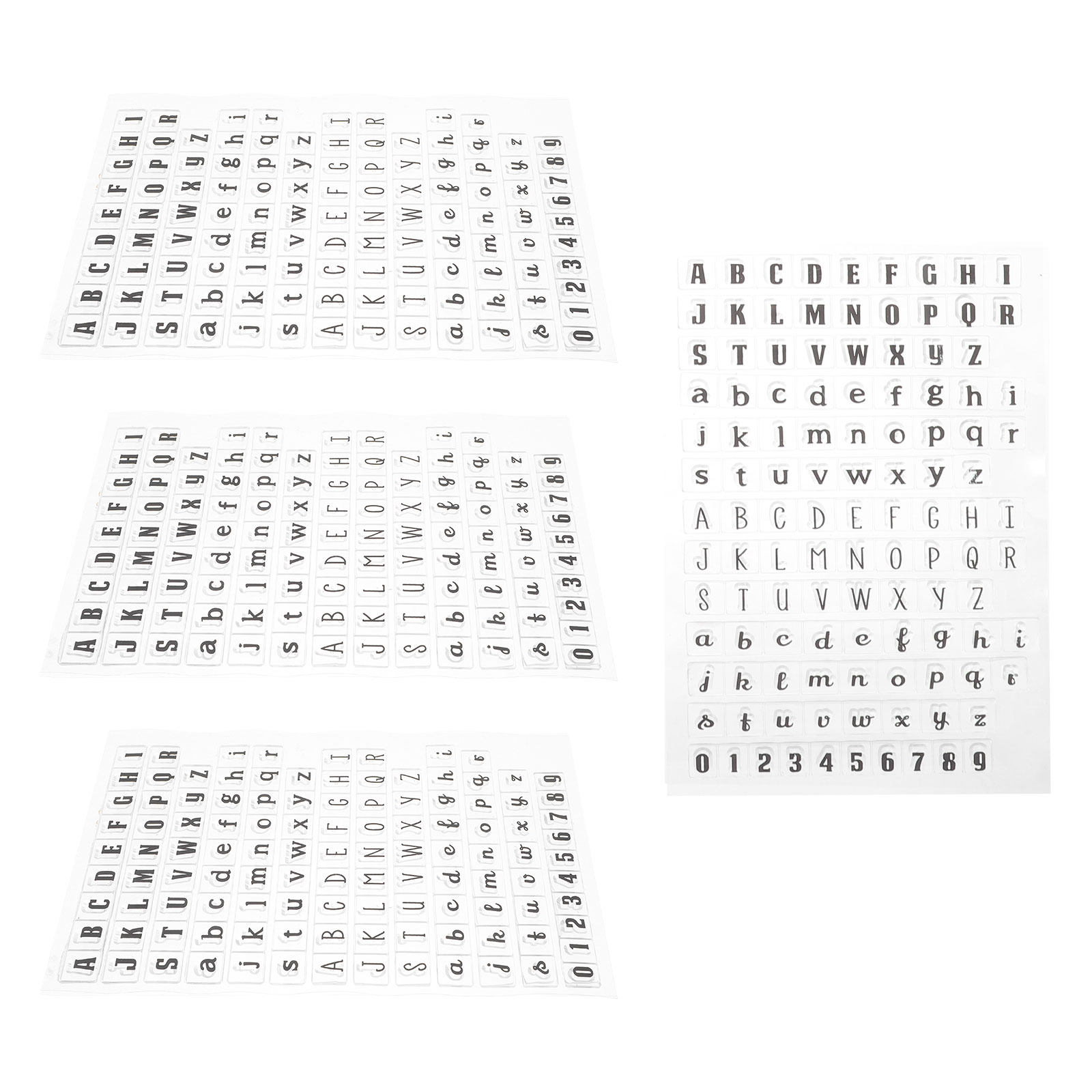 투명한 실리콘 재질의 알파벳 스탬프 4개 세트, 부드러 - Clear Silicone Stamps For Card Making 리뷰 및 가격