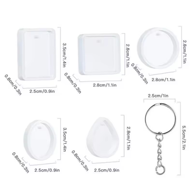20개/세트 DIY 키링 펜던트 제작용 실리콘 몰드 키 - Silicone Epoxy Resin Molds Set 리뷰 및 가격