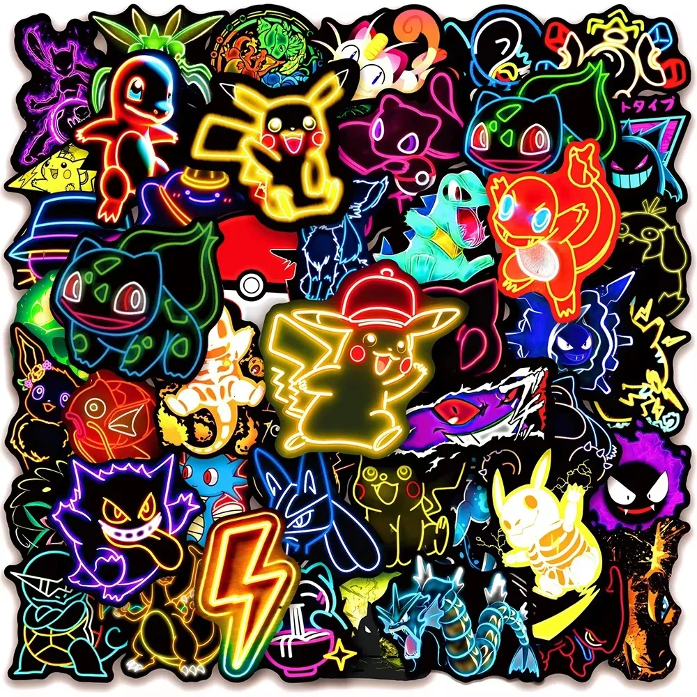 100개입 네온 포켓몬 스티커, 방수 기능, DIY 데 - Scrapbooking 리뷰 및 가격